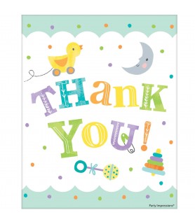 Baby Shower 'Sweet Little Baby' Thank You Postcards With Envelopes (8ct)