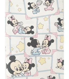 Baby Mickey And Minnie  Folded Gift Wrap Paper (1 sheet)