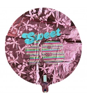 Happy Birthday Pink 'Sweet 16' Foil Mylar Balloon (1ct)