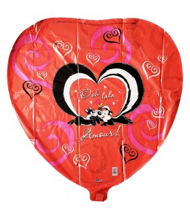 Looney Tunes 'Pepe and Penelope Love' Jumbo Heart Shaped Foil Mylar Balloon (1ct)