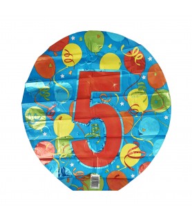 Numerical 'Five' Foil Mylar Balloon (1ct)