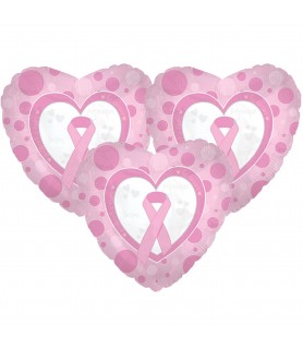 Breast Cancer Awareness Pink Ribbon Foil Mylar Balloon (1ct)