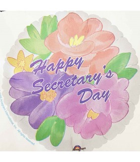 Happy Secretary's Day 'Flower Bouquet' Foil Mylar Balloon (1ct)