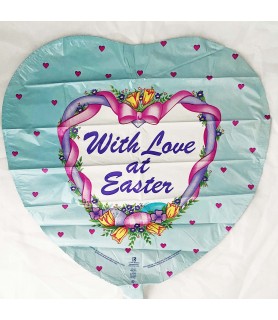 Happy Easter 'With Love' Foil Mylar Balloon (1ct)