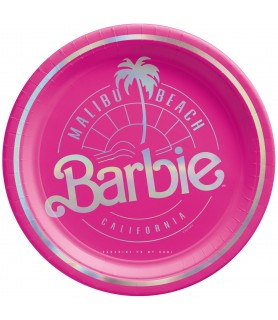 Malibu Barbie Metallic Small Paper Plates (8ct)