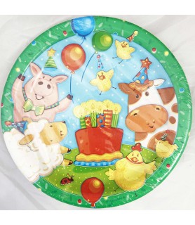 Happy Birthday 'E-I-E-I-Oink' Large Paper Plates (8ct)