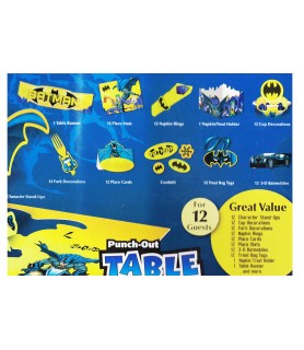 Batman Vintage Punch-Out Table Decorating Kit (12 guest)