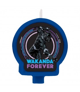 Black Panther 'Wakanda Forever' Birthday Candle (1ct)