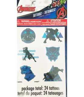 Marvel Black Panther Temporary Tattoos / Favors (4 sheet)