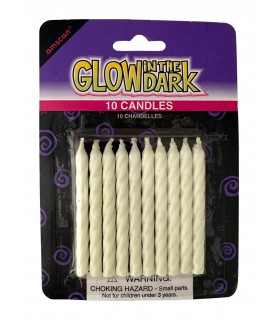 Glow In The Dark Birthday Cake Candles (10ct)