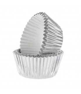 Silver Mini Foil Candy Cups (100pc)