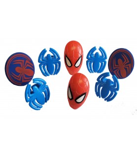 Spider-Man Plastic Cupcake Rings / Toppers (8ct)