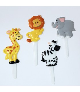 Jungle Safari Animals Vintage 2003 Plastic Cupcake Picks (12ct)