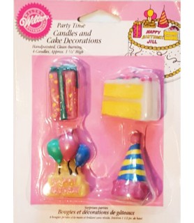 Wilton Vintage 'Party Time' Birthday Cake Candles (4ct)