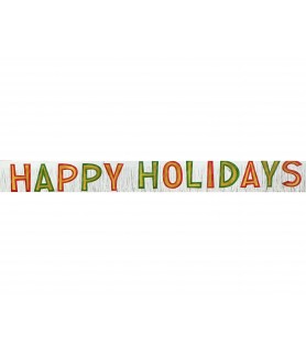 Christmas 'Happy Holidays' Foil Letter Fringe Banner (1ct)