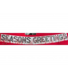 Christmas 'Seasons Greetings' Foil Letter Fringe Banner (1ct)