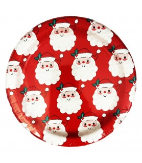 Christmas 'Red Nose Santa' Small Paper Plates (10ct)