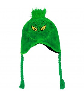 Christmas Grinch Peruvian Style Hat w/ Tassels (1 size, Adult)