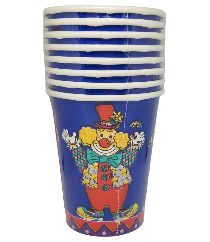 Circus Clownin Around 9oz Paper Cups 8ct 5726