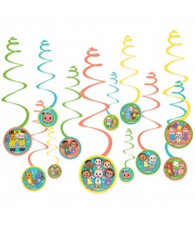 CoComelon Paper Hanging Swirl Decorations (12ct)