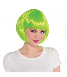 Lime Green Bob Wig (1ct)