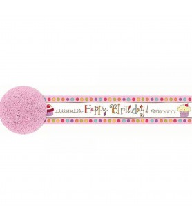 Happy Birthday 'Sweet Stuff' Crepe Paper Streamer (1ct)