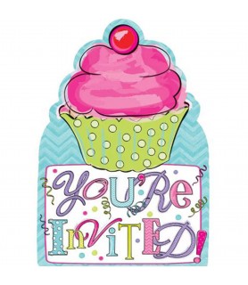 Cupcake Party Postcard Invitation With Envelopes (20ct)