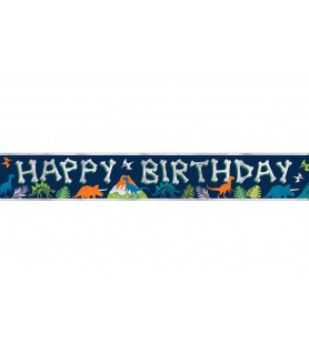 Dino-Mite Birthday Foil Banner (1ct)