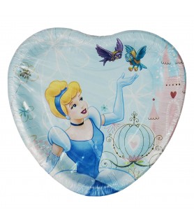 Cinderella 'Dreamland' Small Heart Shaped Paper Plates (8ct)