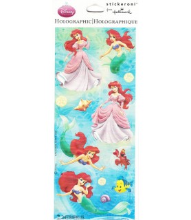 Ariel the Little Mermaid Holographic Stickers (2 sheets)