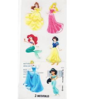 Disney Princess Hallmark Glitter Stickers (2 sheet)