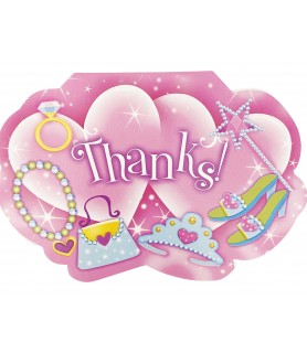 Princess Thank You Cards With Envelopes (8ct)