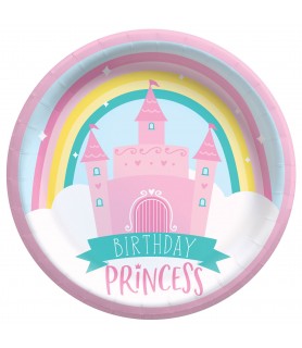 Princess Castle Birthday Small Paper Plates (8ct)