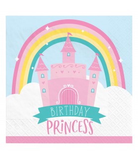 Princess Castle Birthday Lunch Napkins (16ct)