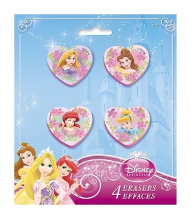 Disney Princess Erasers / Favors (4ct)
