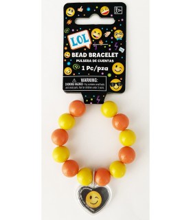 Emoji 'LOL' Plastic Bead Bracelet (1ct)