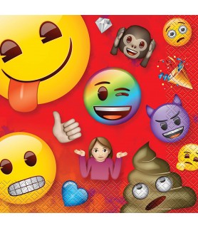 Rainbow Fun Emoji Lunch Napkins (16ct)