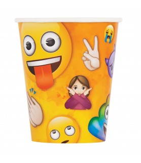Rainbow Fun Emoji 9oz Paper Cups (8ct)