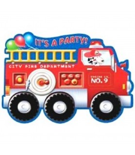 Fire Engine Fun Invitations w/ Envelopes (8ct)