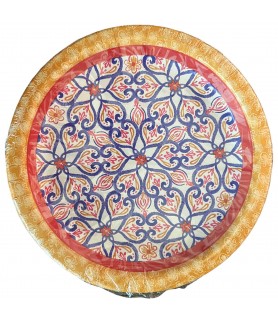 Floral 'Talavera' Large Paper Plates (8ct)