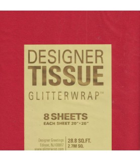 Designer Tissue Paper 'Red' (8 sheets)