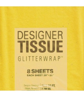 Designer Tissue Paper 'Primary Yellow' (8 sheets)