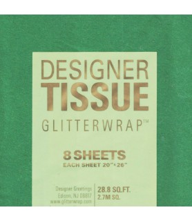 Designer Tissue Paper 'Hunter Green' (8 sheets)