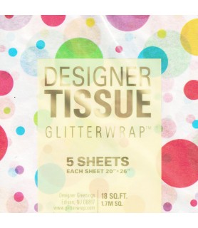 Designer Tissue Paper 'Dots' (5 sheets)