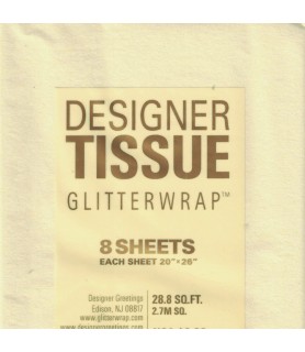 Designer Tissue Paper 'Ivory' (8 sheets)