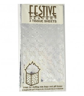  Metallic Silver Tissue Paper (3 sheets)