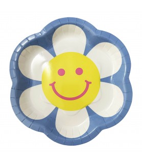 Groovy 'Daisy' Large Daisy Shaped Paper Plate (8ct)
