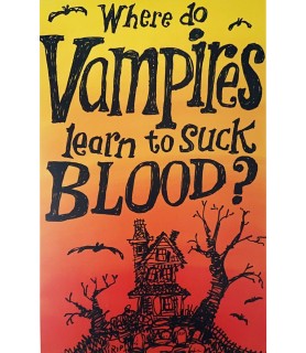 Halloween 'Vampires' Greeting Card w/ Envelope  (1ct)