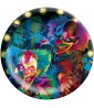 Creepy Carnival Blacklight Large Paper Plates (20ct)