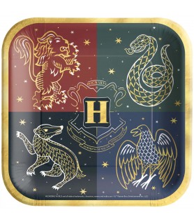 Harry Potter 'Hogwarts United' Metallic Large Paper Plates (8ct)